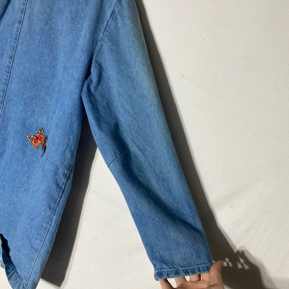 Vintage Pado Oversized Bedazzled Denim Jacket M - Picture 13 of 16